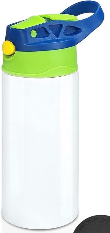 12OZ/ 350ML Sublimation UV Color Changing And Glow In The Dark Straight Kid Water Bottles Tumbler With 2 Function We Sub’N