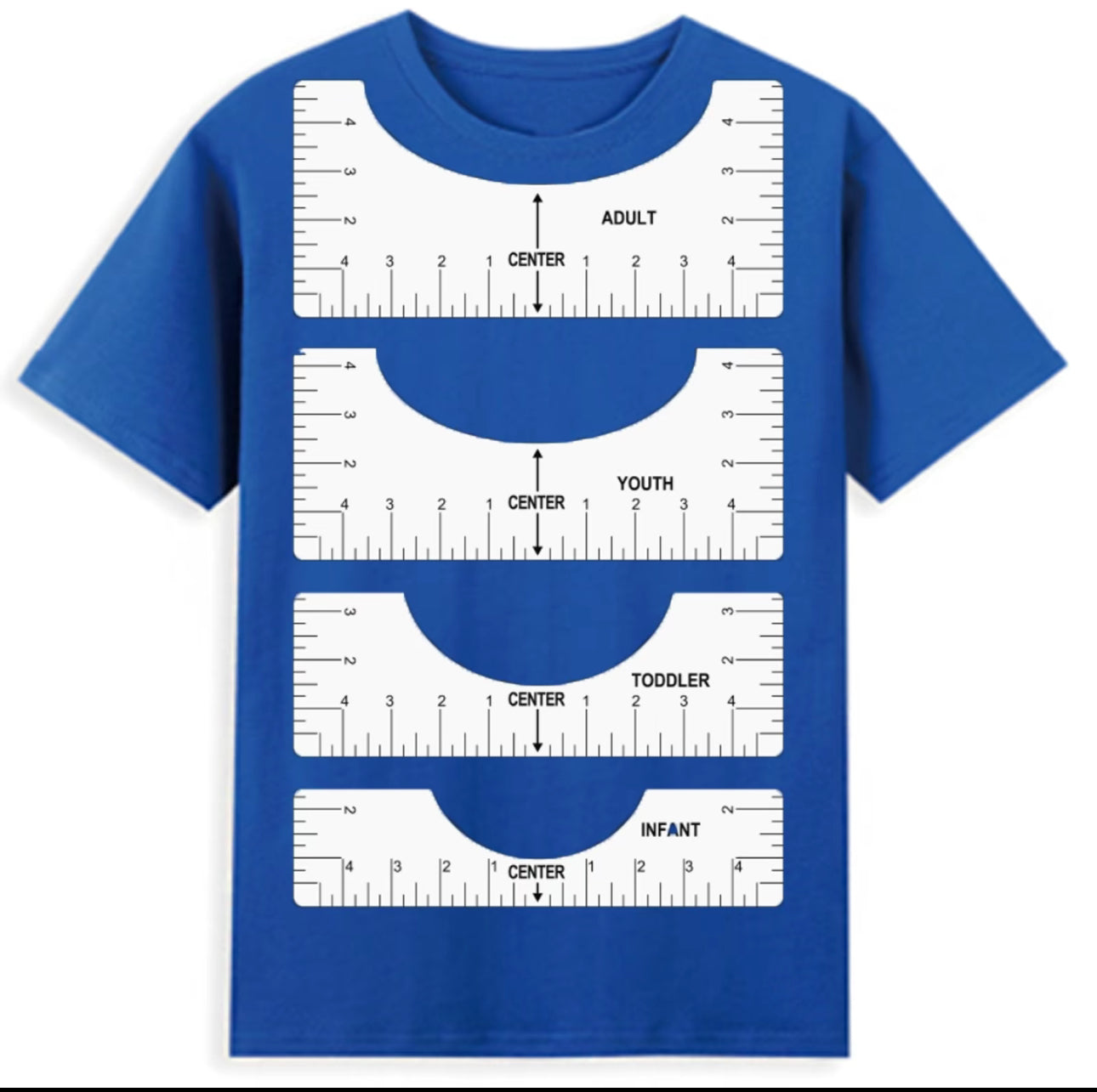 T-shirt alignment tool / ruler (4 pc) We Sub’N