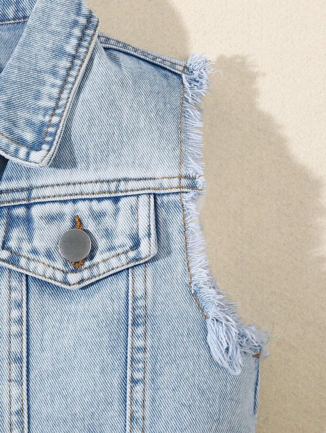 Toddler sleeveless denim jacket We Sub’N