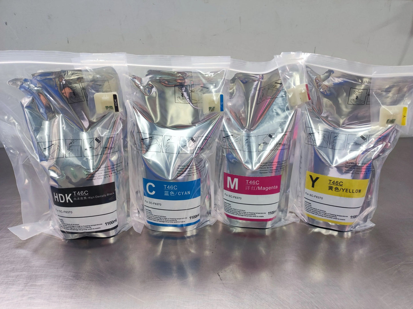 Sublimation 1100 ml ink for Epson sc 6370 f9470 with chip T46c We Sub’N