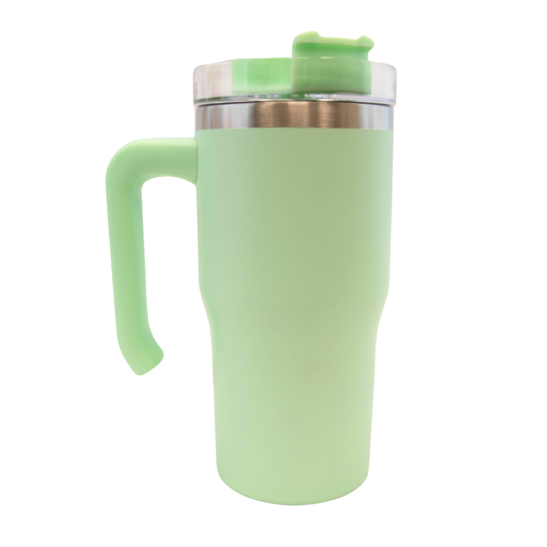 Sublimation matte kids 20 oz color tumbler with grip handle We Sub’N