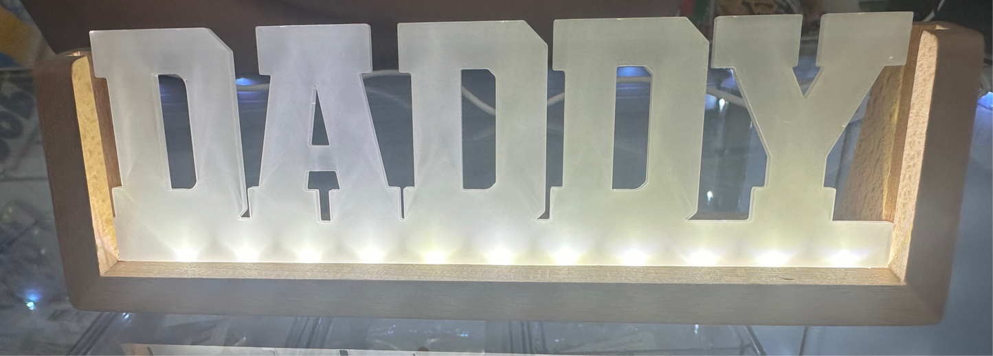 Custom Sublimation Acrylic LED warm Color Changing Photo stand We Sub’N