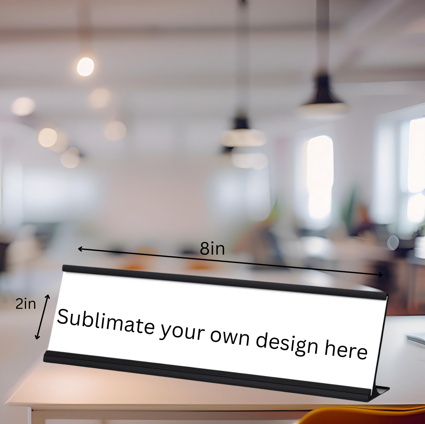 Sublimation desk name plate (8x2) aluminum base We Sub’N
