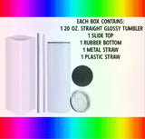20 oz Straight Tumbler Glossy BEST SELLER(single and case price)