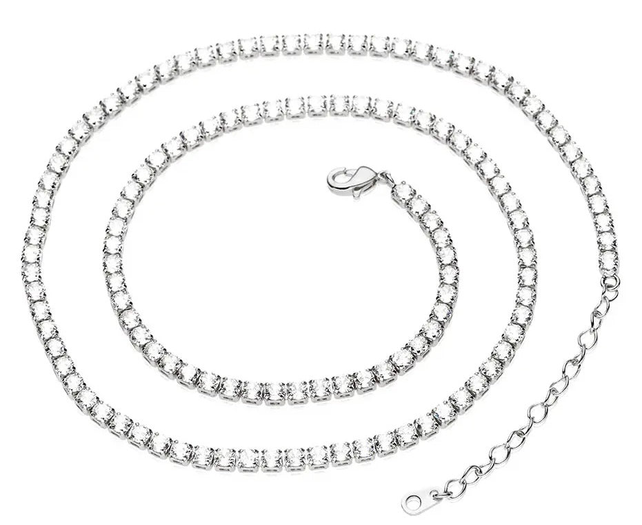 3mm adjustable cz diamond necklace / bling necklace / iced out necklace We Sub’N