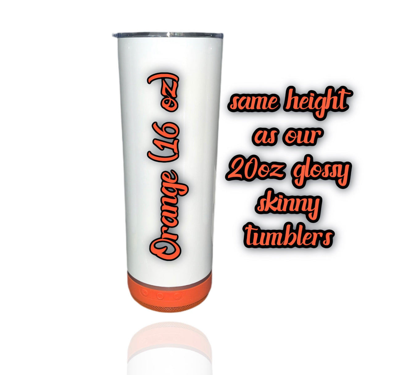 16 oz Skinny Sublimation BLUETOOTH SPEAKER Tumbler We Sub’N