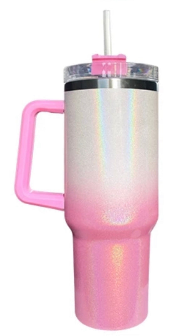 Clear Pink Glitter Zodiac Tumbler H2.0 Cup Topper 40oz 30oz 20 Oz Tumbler  Cup Accessories Tumbler 40oz Tumbler Accessories 
