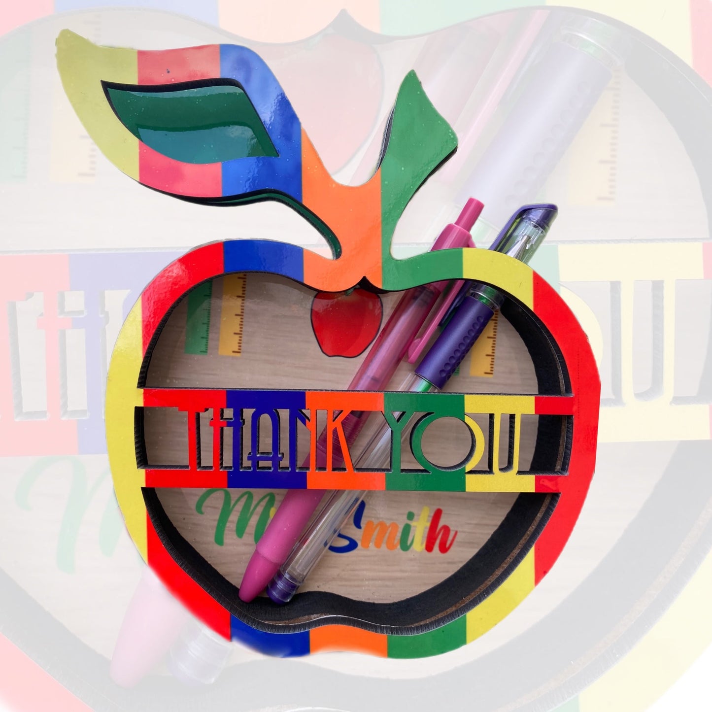Sublimation 3 layer apple shape Photo Frame We Sub’N