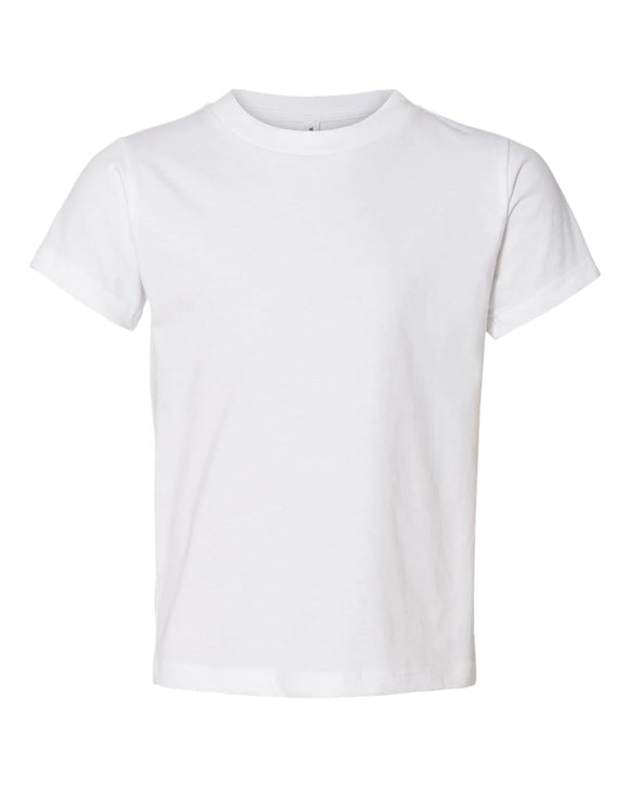 Youth WHITE Unisex Basic (light weight) Sublimation T-shirt (cotton feel)