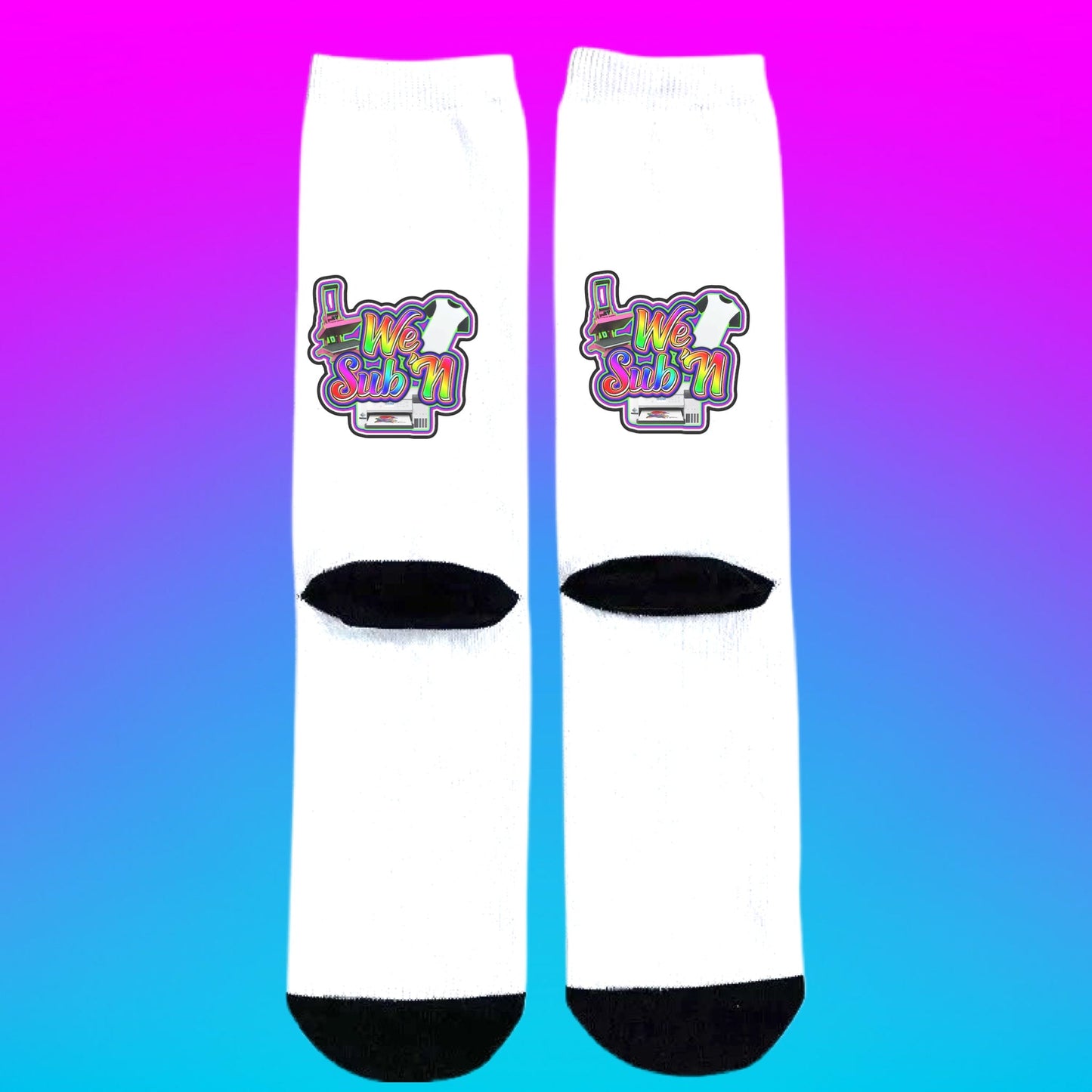 We Sub’N ™️Sublimation tube dress Socks WITH INSERT We Sub’N LLC
