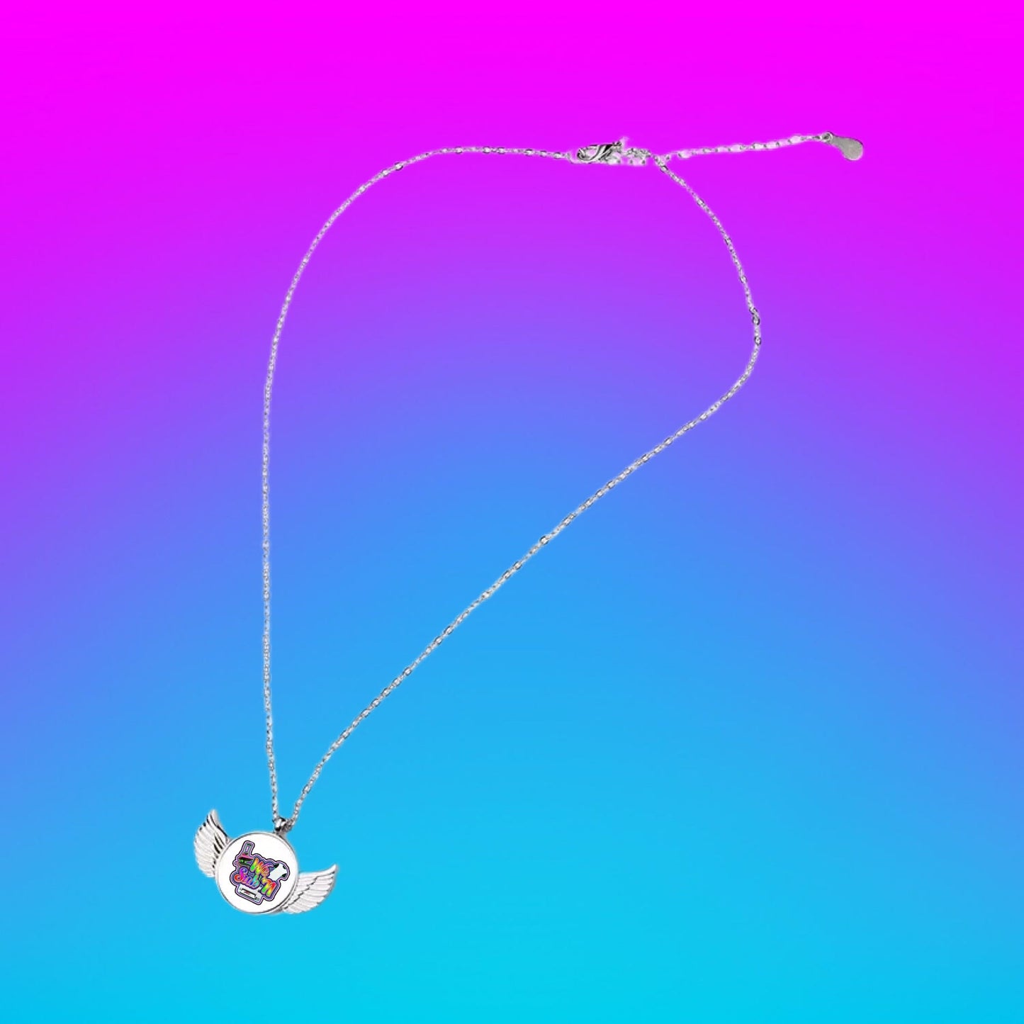Sublimation Angel wing necklace (small DIME SIZE) We Sub’N