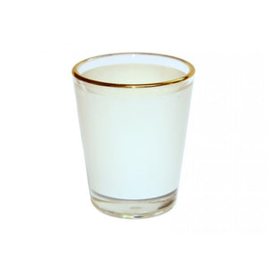 Sublimation gold rim shot glass (short)