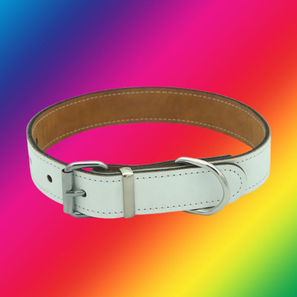 Sublimation faux leather pet collar