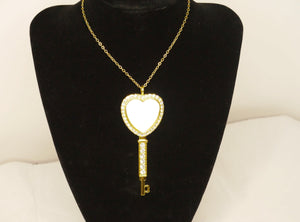 Sublimation Key to my heart Necklace