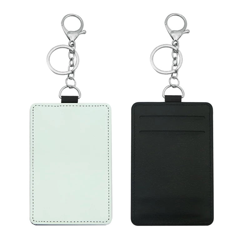 Sublimation Faux LEATHER card holder / badge holder keychain We Sub’N