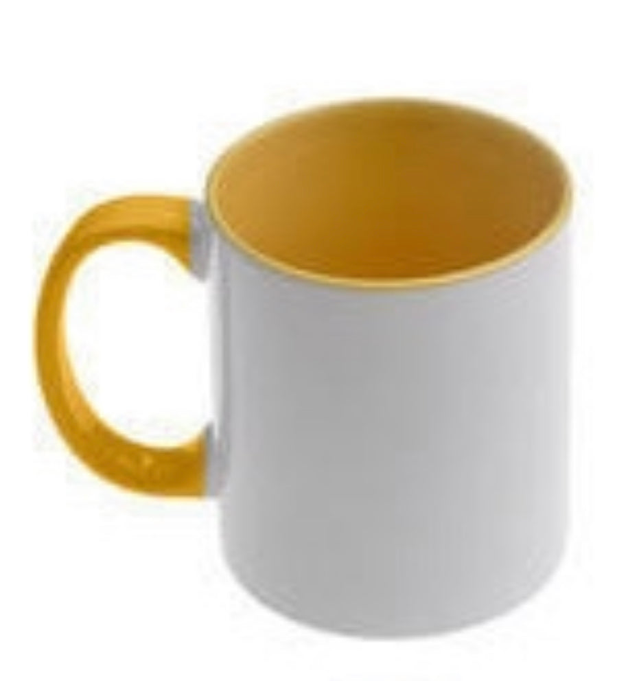 11 oz Sublimation Inner & Handle Colored Mug (Orange)