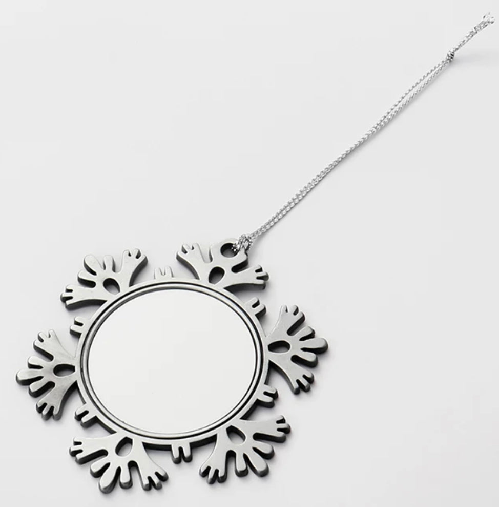 Sublimation Blank Metal Snowflake Ornaments We Sub’N