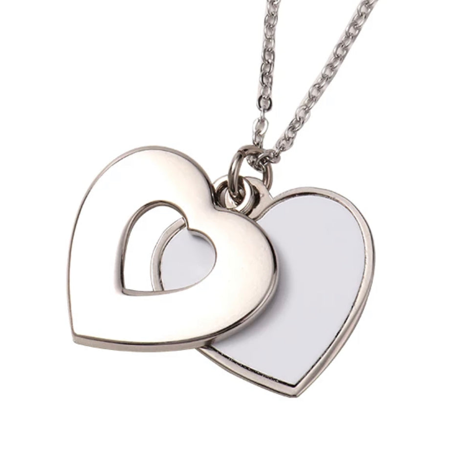 Sublimation sliding heart necklace We Sub’N