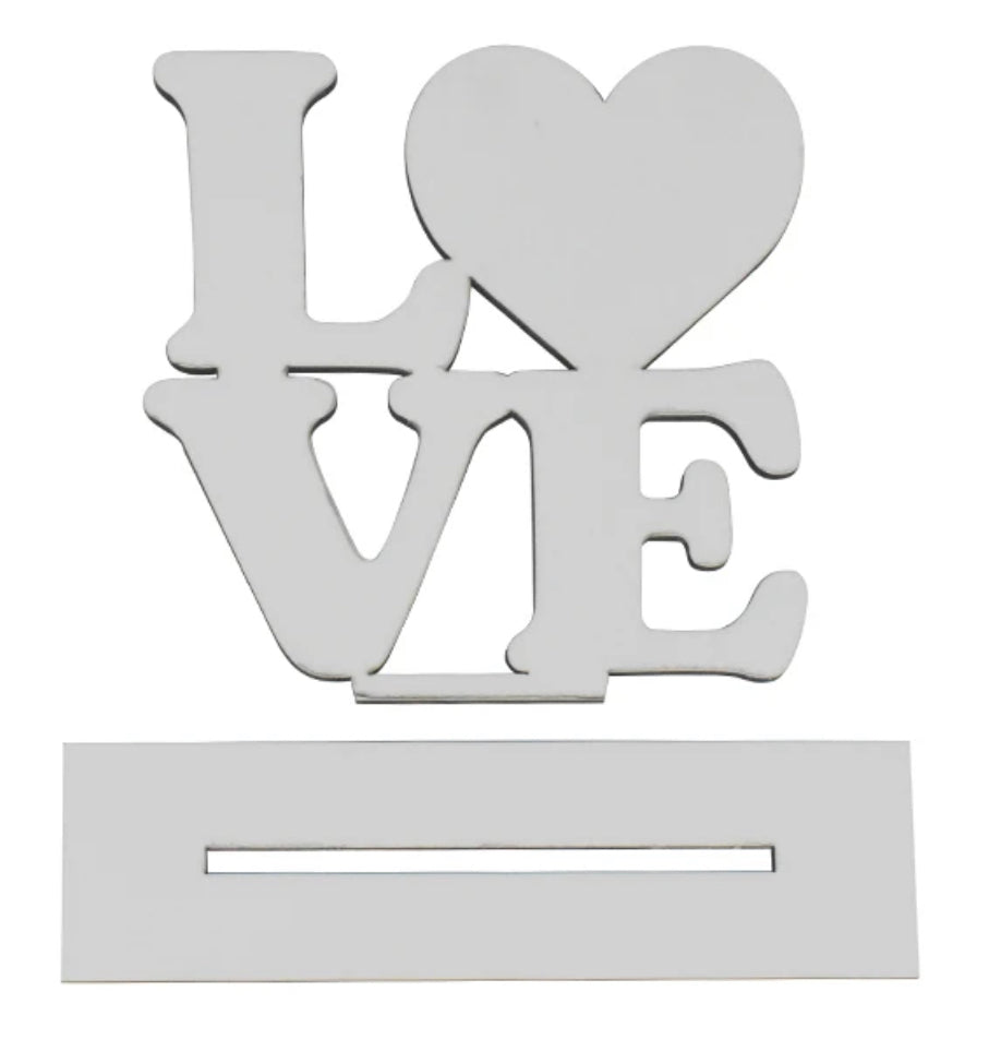 Sublimation LOVE stacked Photo Plaque We Sub’N LLC