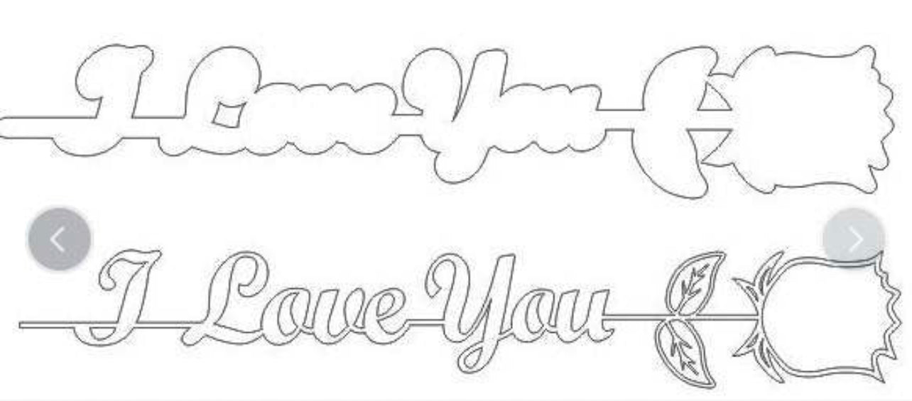 Sublimation Lower case I LOVE YOU ROSE We Sub’N