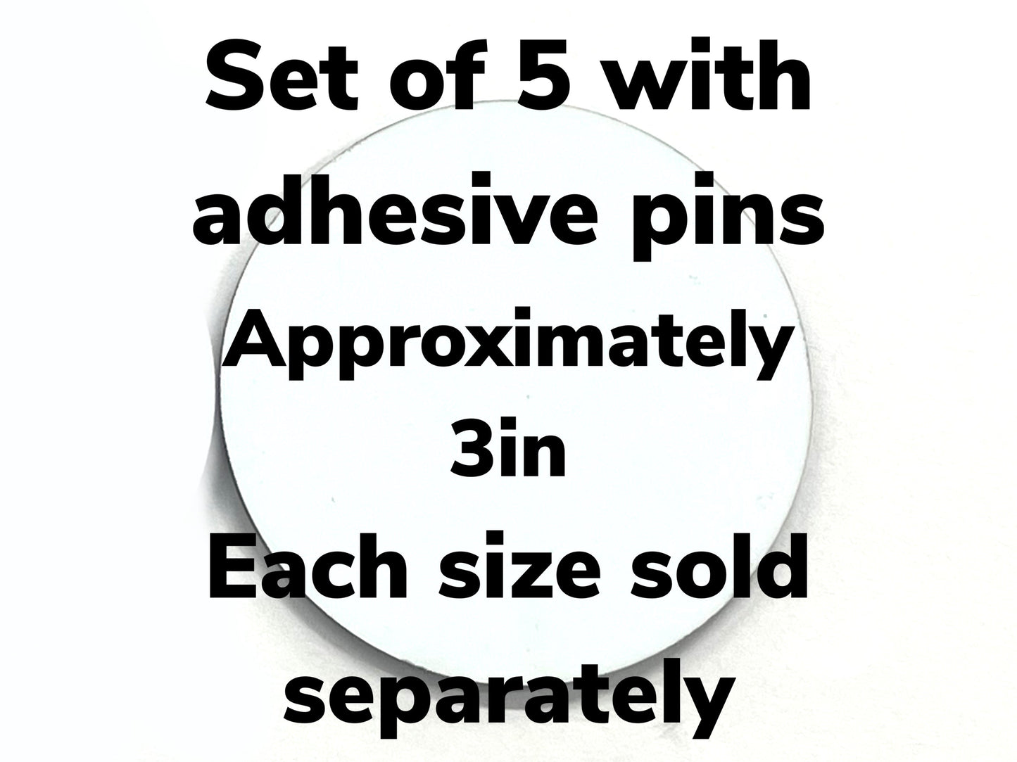 Sublimation premium glossy button (5) CIRCLE with pin memorial / graduation /party We Sub’N
