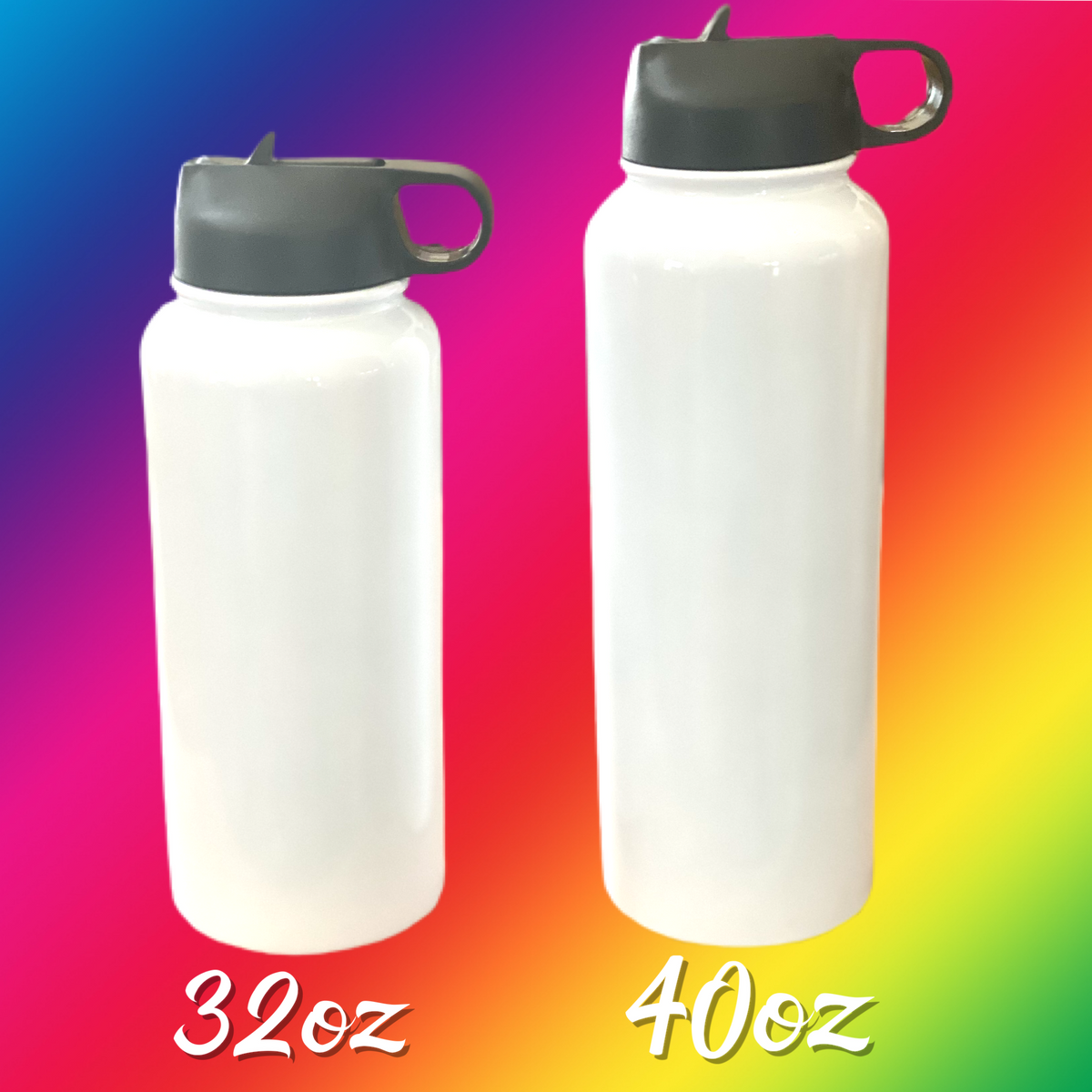 32 Oz Sublimation Blanks Tumbler White Sports Water Bottles