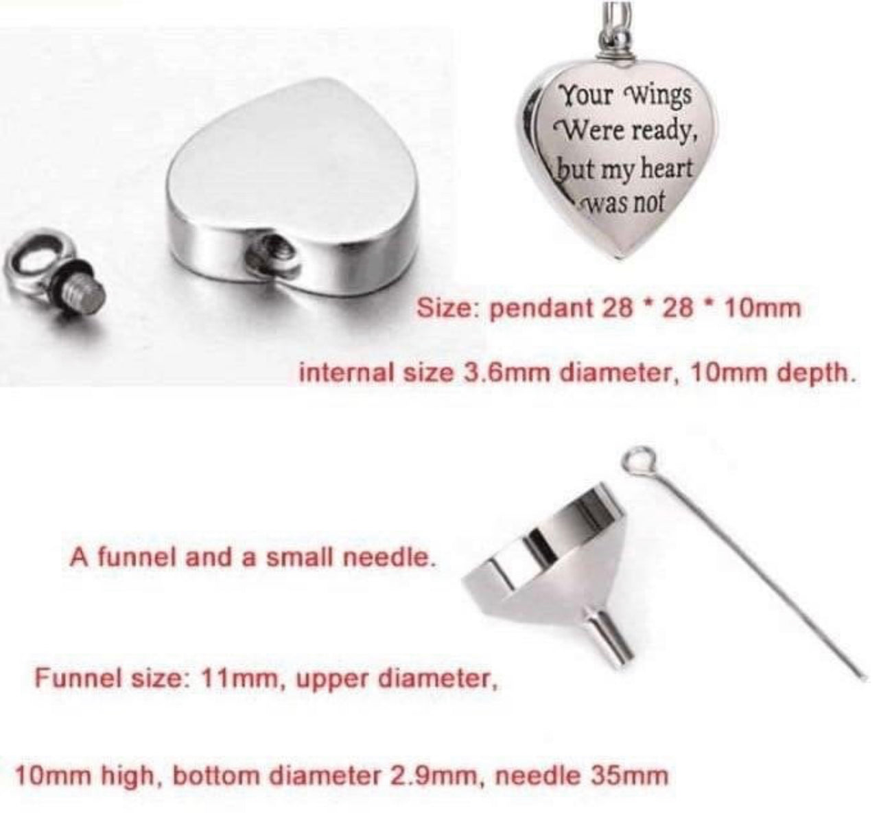 Sublimation Urn Heart Necklace We Sub’N