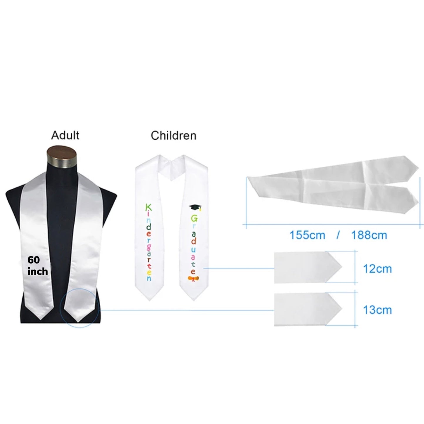 Sublimation Graduation Stole multiple size options We Sub’N