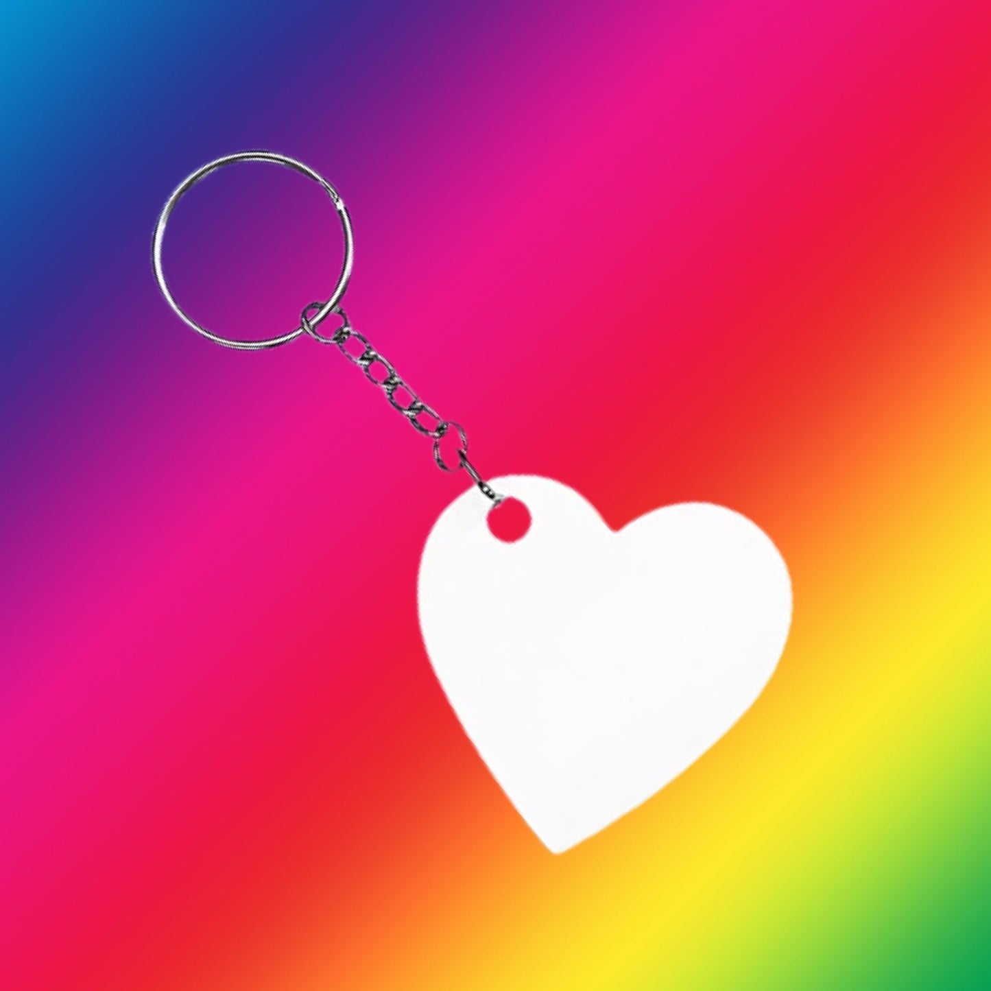 Sublimation POLYMER HEART Keychain We Sub’N