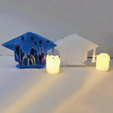Sublimation acrylic lantern center piece with artificial candle