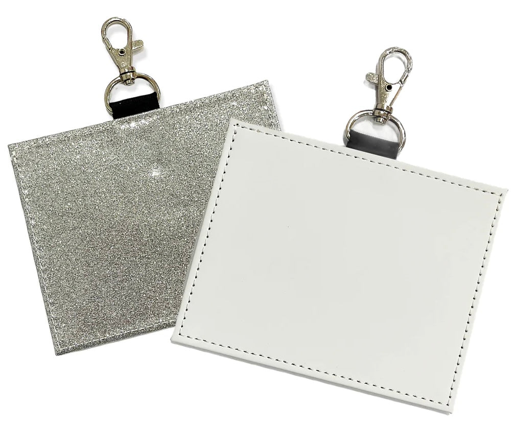 Sublimation Card holder Protector 4x3, Leather Clear Sleeve Hall pass/ ID TAG / We Sub’N