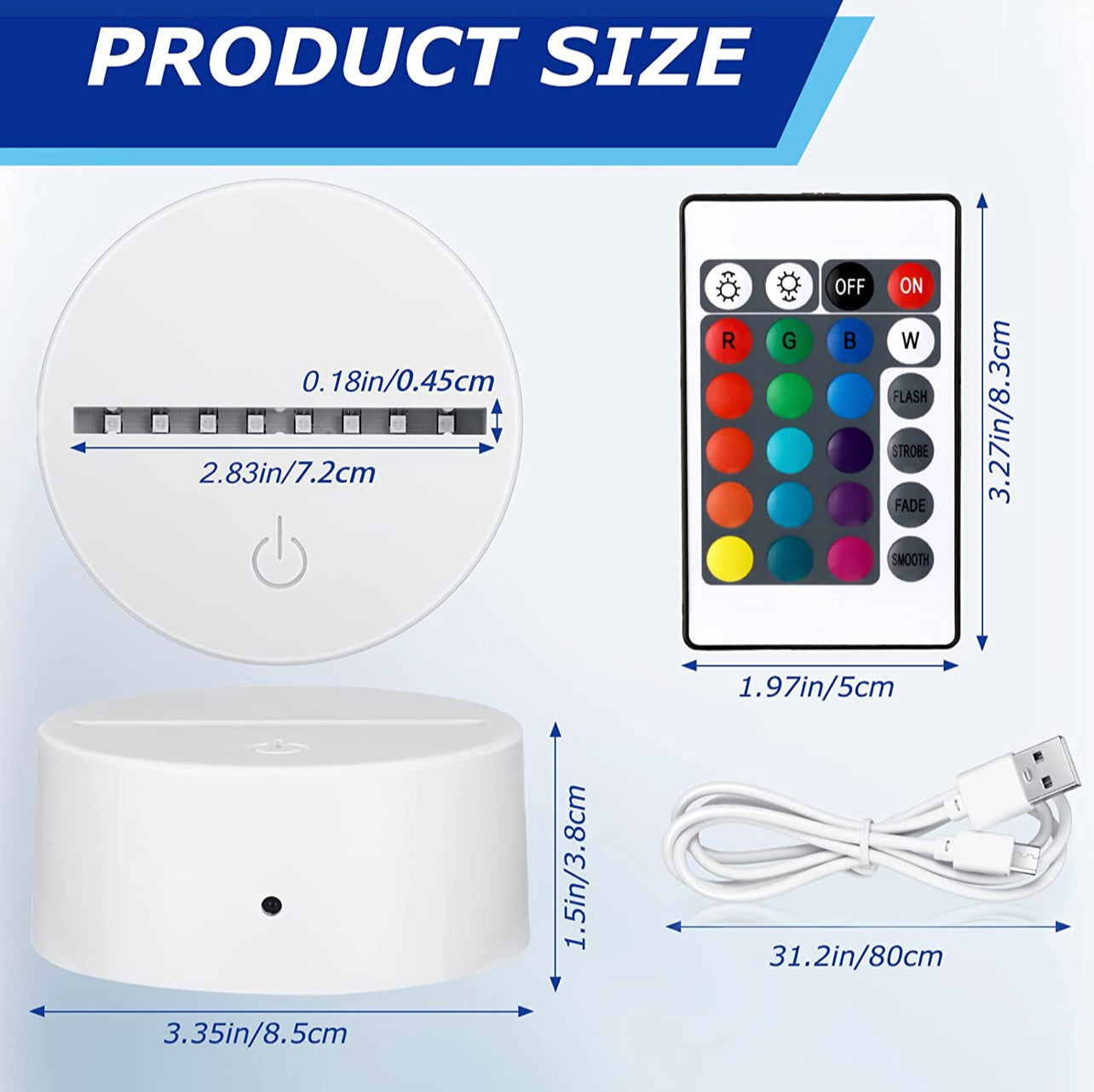 Sublimation Acrylic LED Color Changing Photo stand We Sub’N