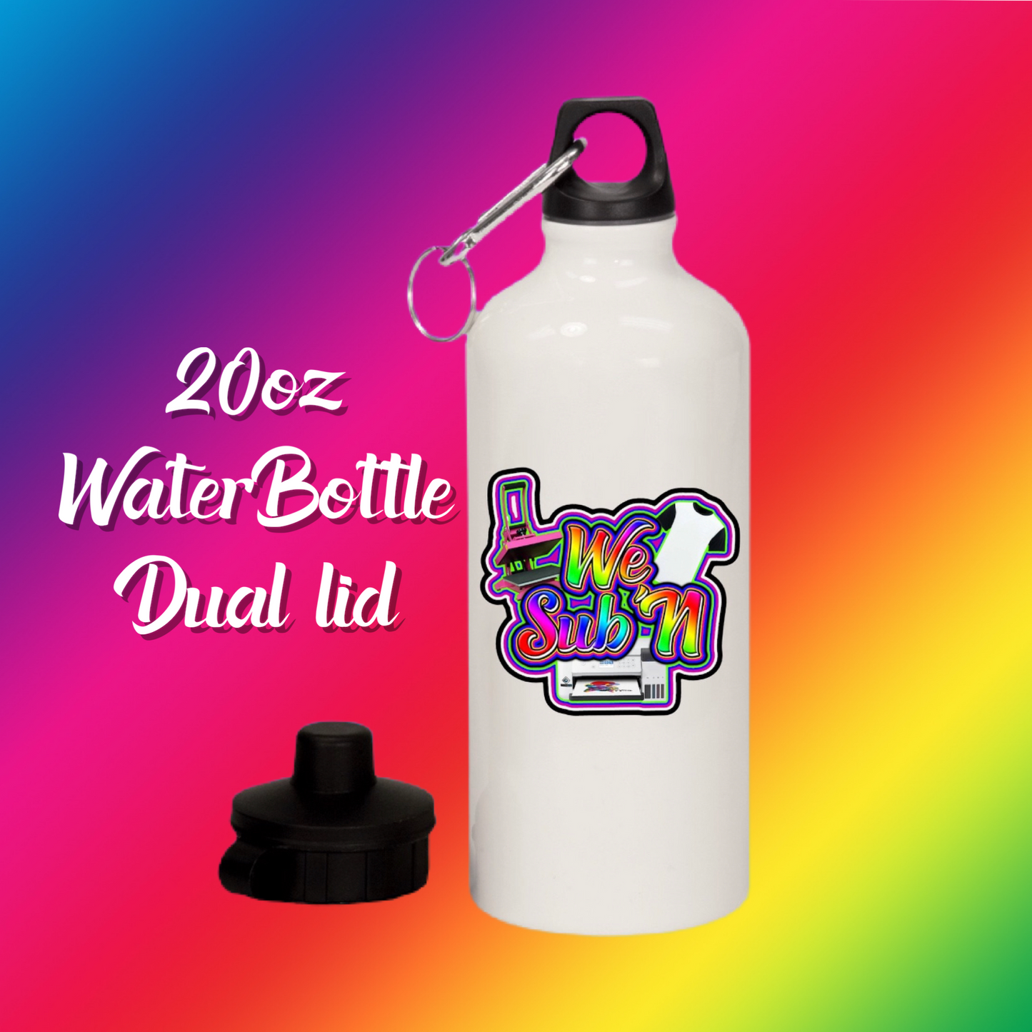 750 ml SUBLIMATION WATER BOTTLE (WHITE) We Sub’N
