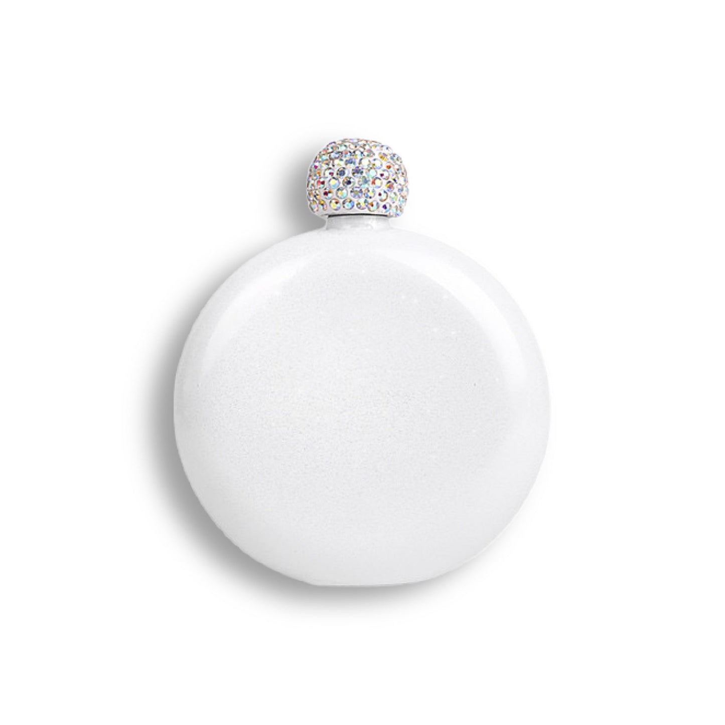 Sublimation Round White Flask with Rhinestone Bling Top/5oz We Sub’N