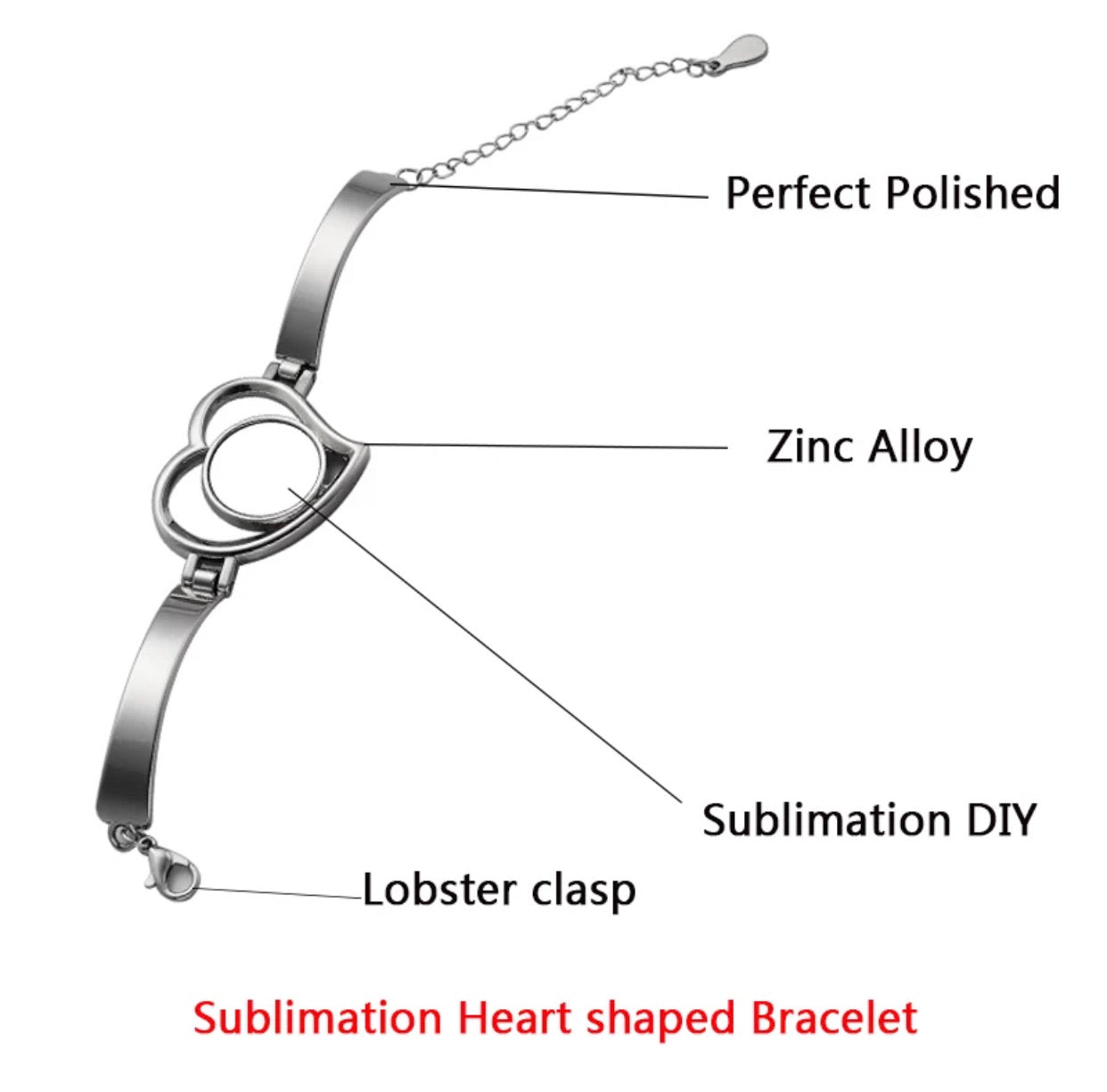 Sublimation HEART BRACELET We Sub’N