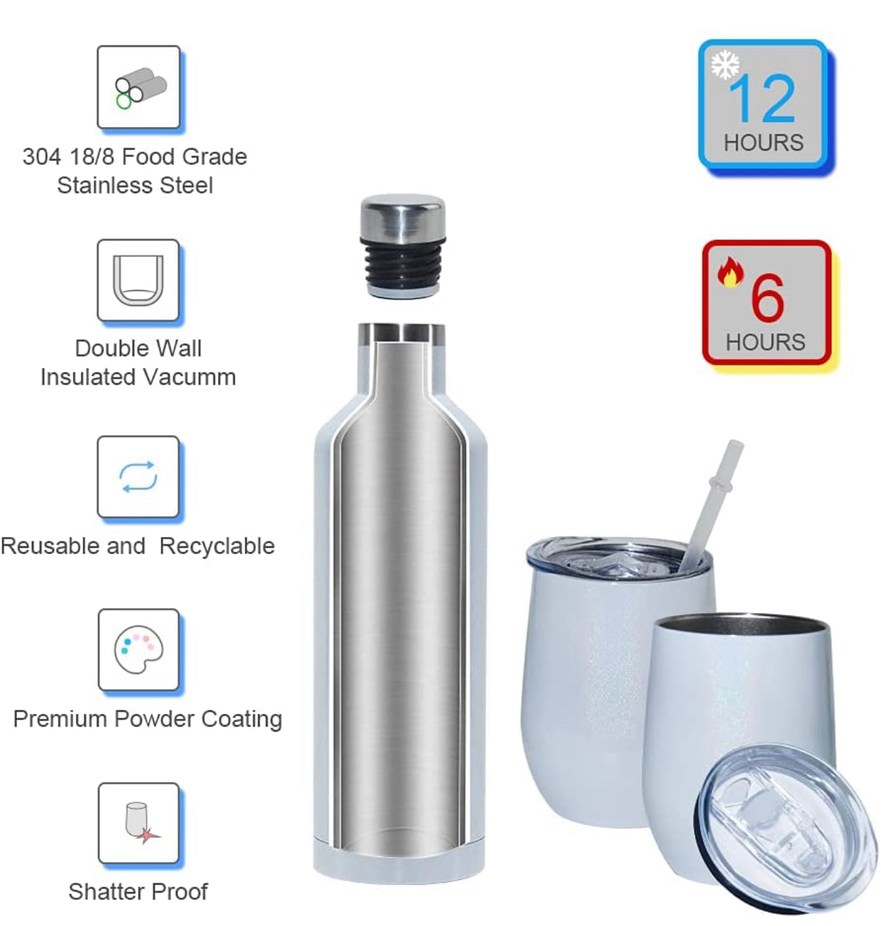 Sublimation Wine Set with FREE gift box 500 ML We Sub’N