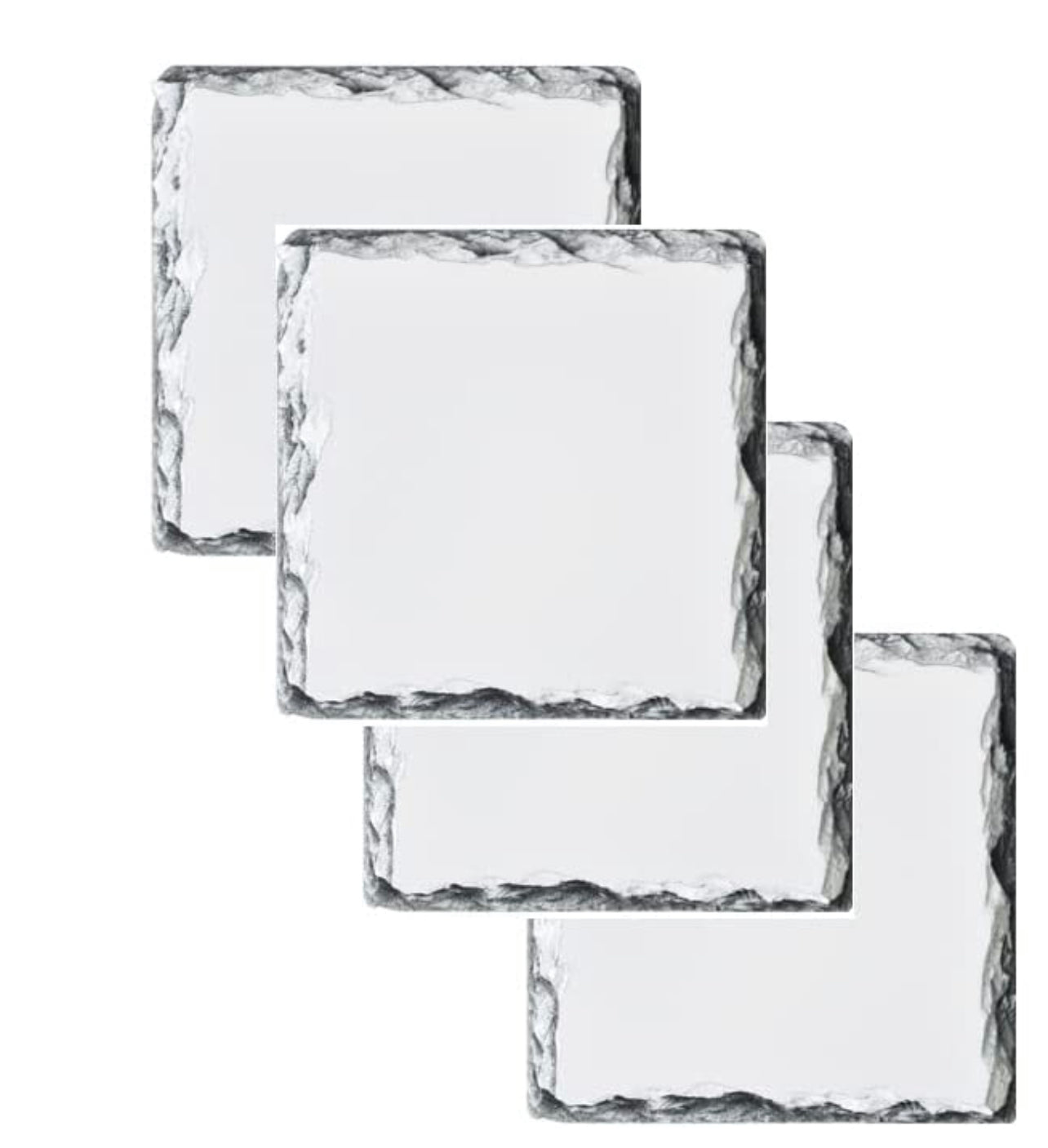 Sublimation glossy SQUARE Rock Slate Coaster Set of 4 We Sub’N