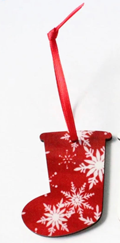 Sublimation mdf double sided STOCKING ornament