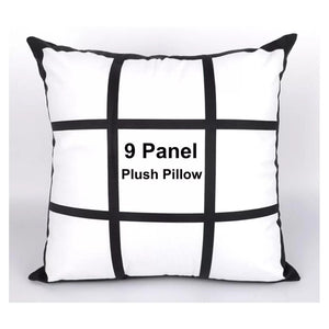 Sublimation 9 panel soft plush pillow case(WHITE BACK)