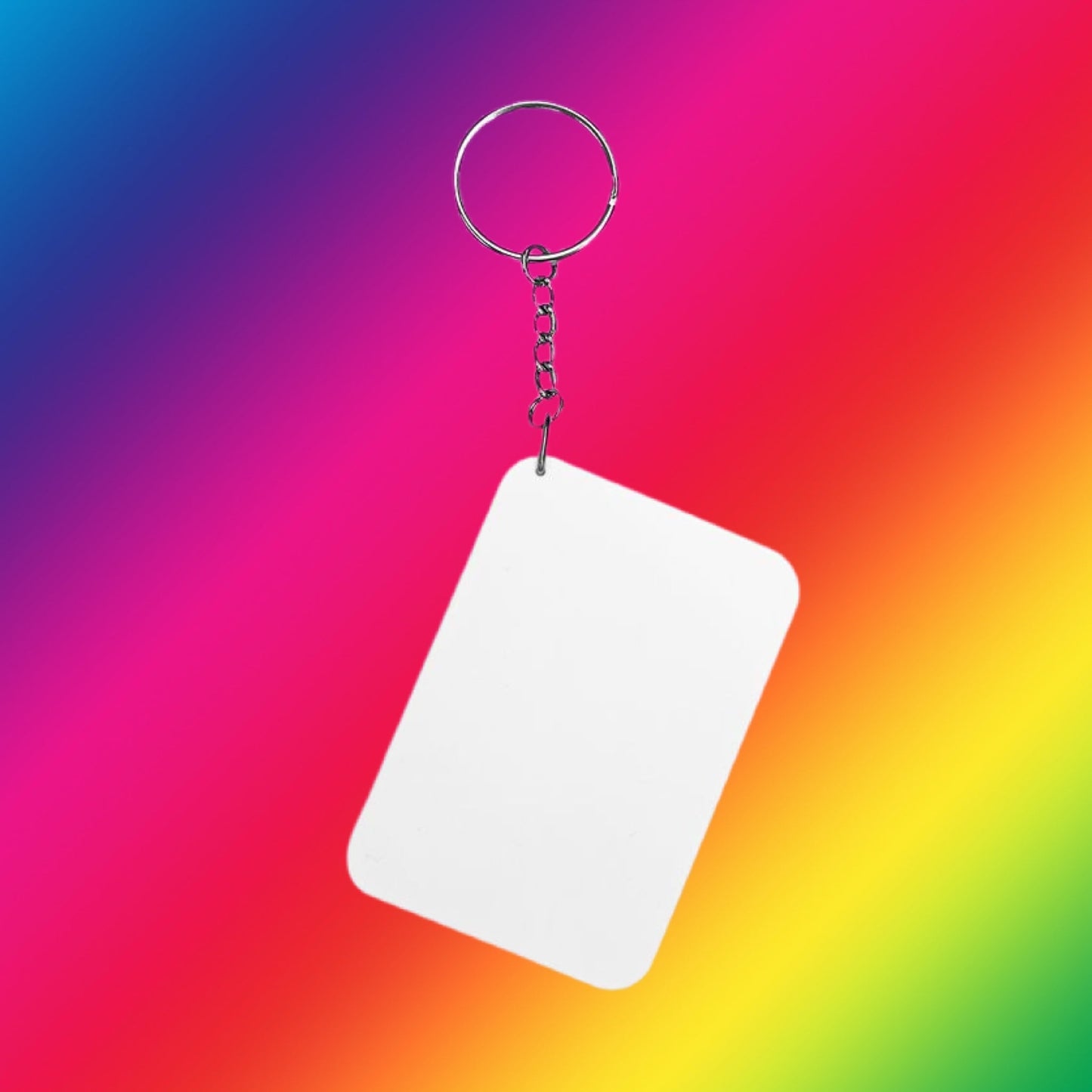Sublimation POLYMER LARGE Rectangular Keychain We Sub’N