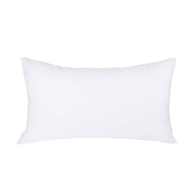 Sublimation white silky satin LUMBAR pillow case We Sub’N
