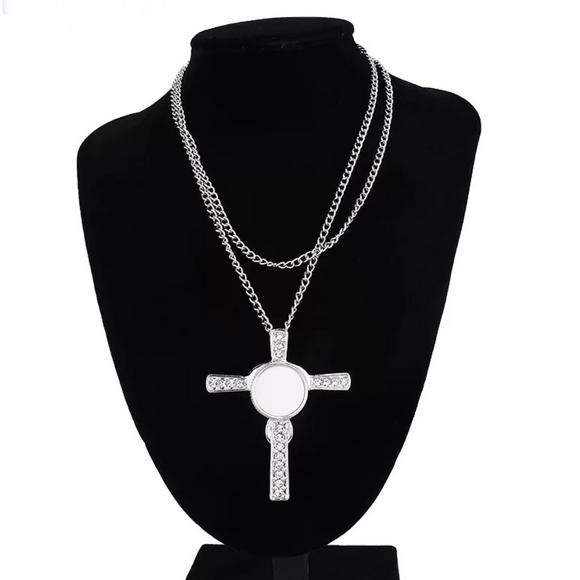 Sublimation cross necklace