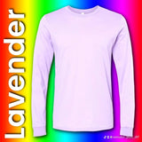 LONG SLEEVE  Colored cotton feel Unisex Basic (light weight) Sublimation T-shirt