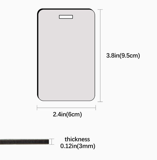 Sublimation Double Sided MDF rectangular hall pass/ luggage tag /id tag/ backpack tag We Sub’N