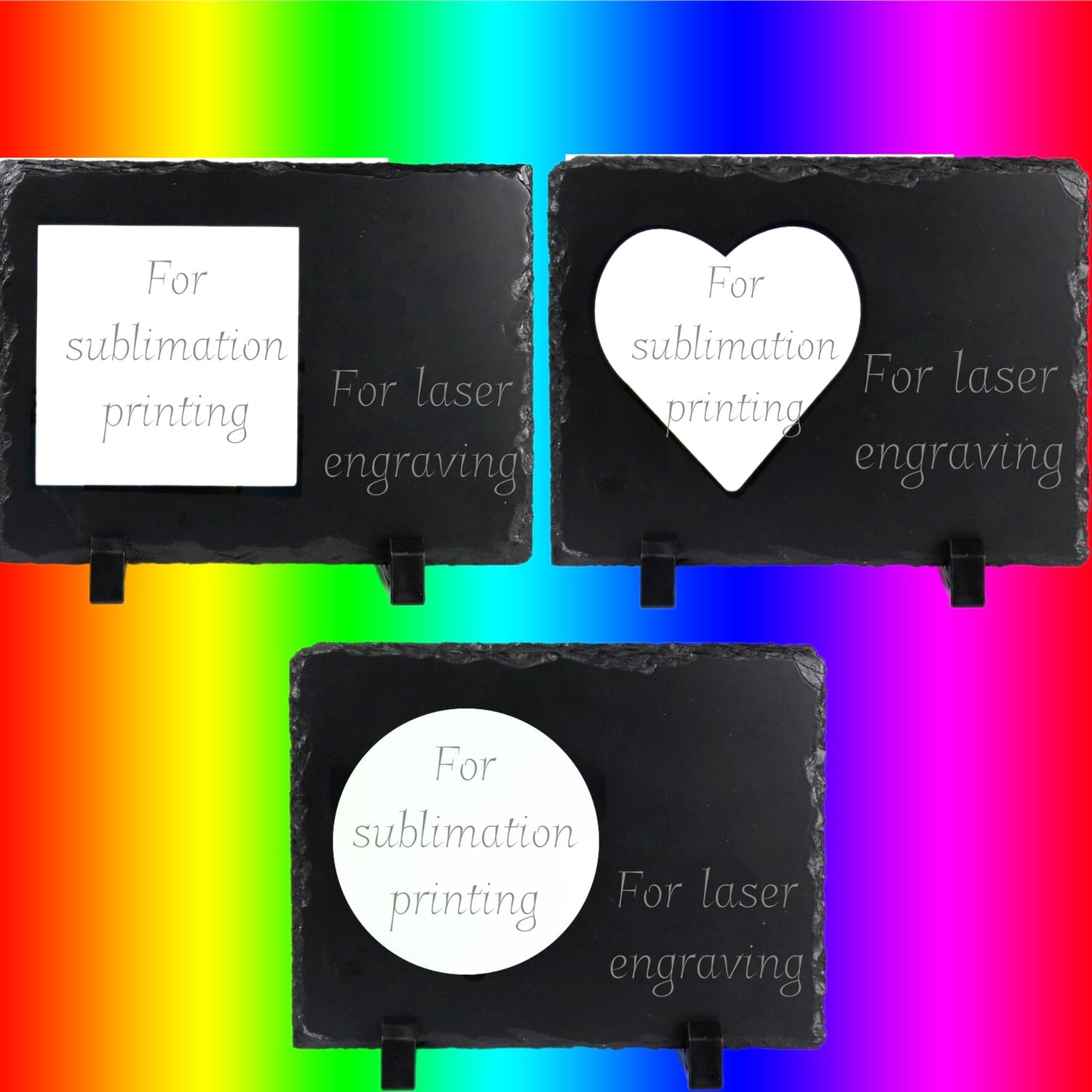 Sublimation / Laser engraving ROCK SLATE  PLAQUE (multiple variants) We Sub’N
