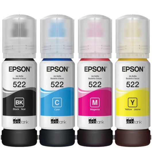 Genuine Epson EcoTank 522 PIGMENT  Ink(NOT SUBLIMATION) WITHOUT BOX We Sub’N