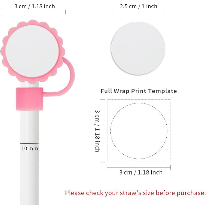 Sublimation straw toppers (UPDATE) SOLD INDIVUALLY