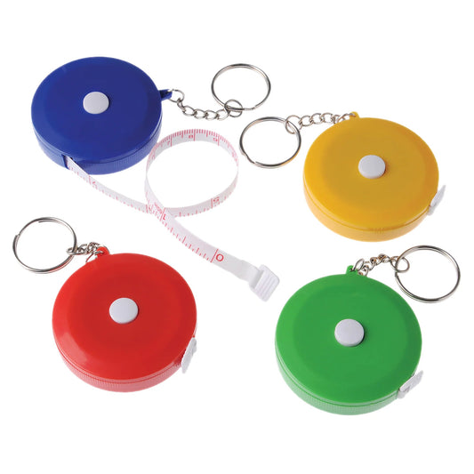 Retractable Soft dual sided keychain Tape Measurer We Sub’N