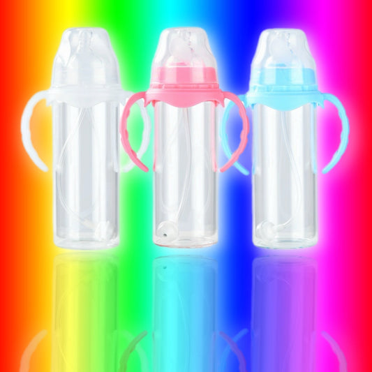 Sublimation blank GLASS 8oz baby bottle We Sub’N
