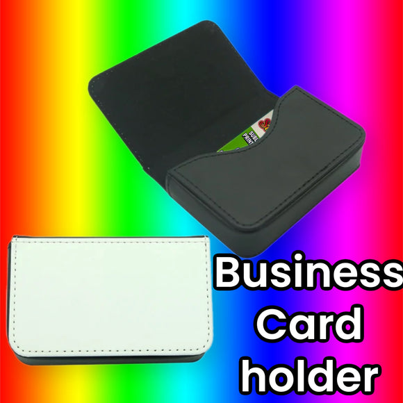 Sublimation business card holder with magnetic closure